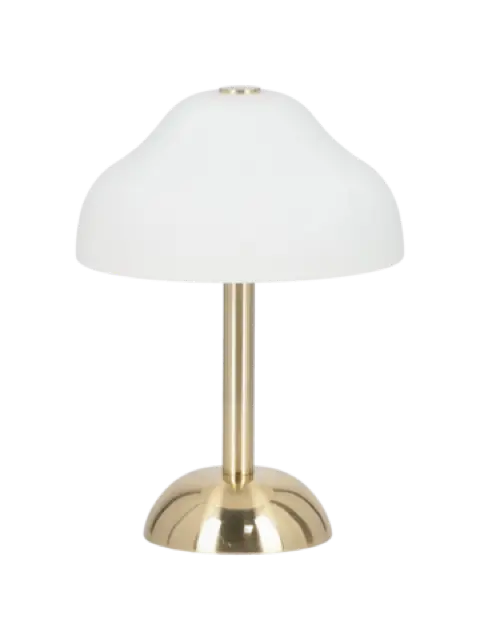 Bordlampe med opal skærm